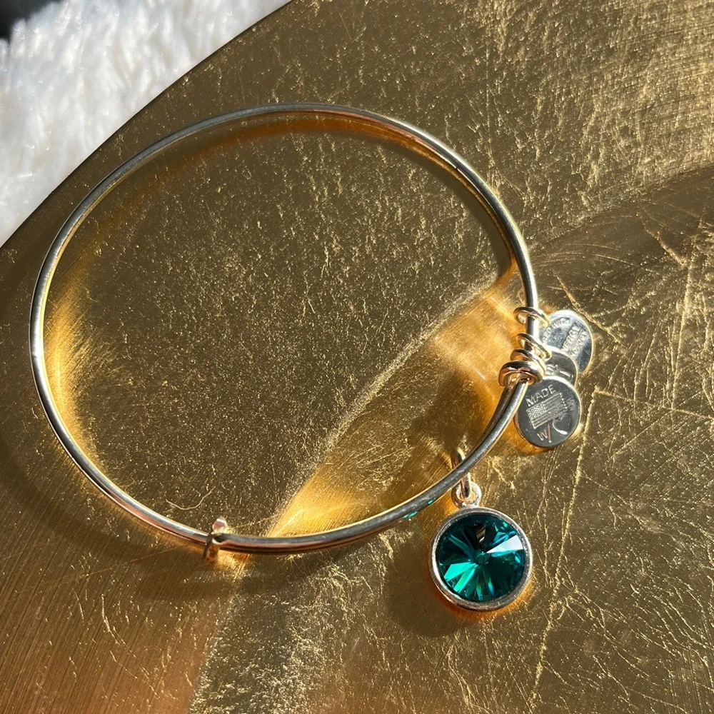 ALEX & ANI BIRTHSTONE CHARM BANGLE - Picture 4 of 6